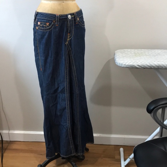 True Religion denim maxi skirt Size US 26 - Picture 1 of 2